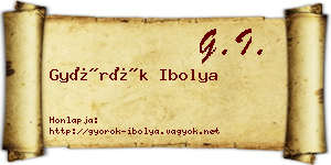 Györök Ibolya névjegykártya